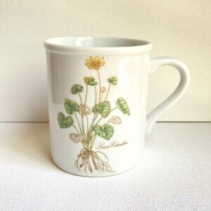 Toscany Collection Japan Botanical Lesser Celandine mug with herb floral design
